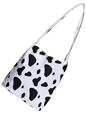 GOOHOCHY 1 Stk Kuh Tasche Geldbörse Mit Kuhmuster Tasche Mit Kuhmuster Plüschige Umhängetasche Bezaubernde Einkaufstasche Kuh Umhängetasche Weiß Bote Oxford-stoff Damentaschen Fräulein
