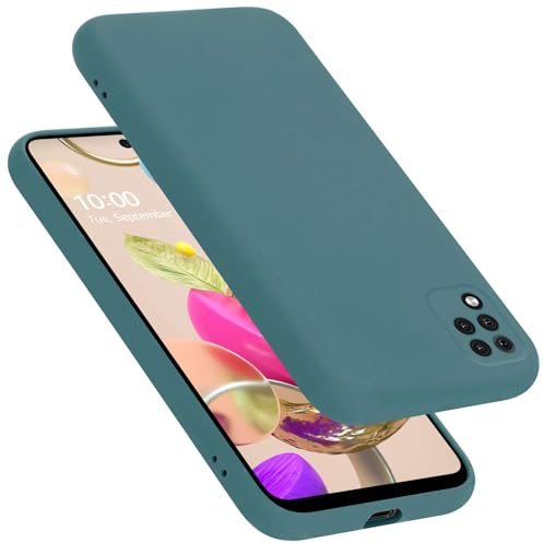 Cadorabo Hülle kompatibel mit LG K42 Hülle Silikon Handyhülle für K42 Case aus flüssigem Silikon- Kratzfeste und stoßfeste dünne TPU Schutzhülle - Liquid GRÜN