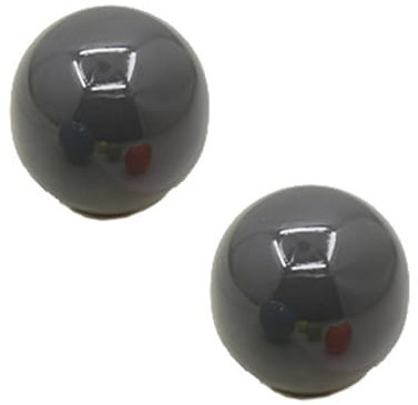 2 Stück Keramikgriff Mehrfarbig Kugel Türknöpfe für Kinder Niedlicher SchubladeKnauf Möbelgriffe Einloch Porzellan Schrankknöpfe für Schränke,Wohnzimmer (Grey,L)