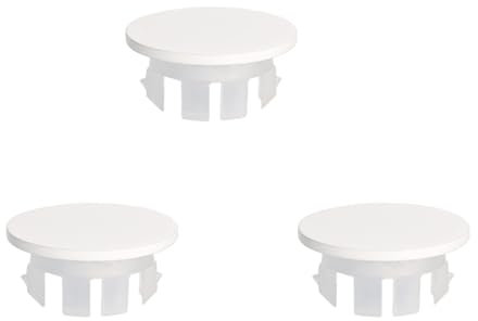 Leliafleury Lot de 3 anneaux de trop-plein ronds pour évier de cuisine, salle de bain, toilettes, lavabo (blanc mat)