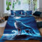 Ruiqieor Bettwäsche 135x200cm,Mond und Wolf Motiv Bettbezug Set für Kinder Mädchen Jungen Bettwäsche 3 teilige mit Kissenbezüge Weich Microfaser Baumwolle Bettbezüge（#9）
