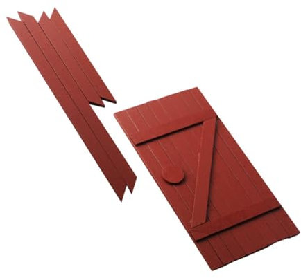 VICASKY Mini House Gate Decoration 1:12 Dollhouse Wooden Door Realistic Door Adornment for Photography Props Safe for Boys and Girls