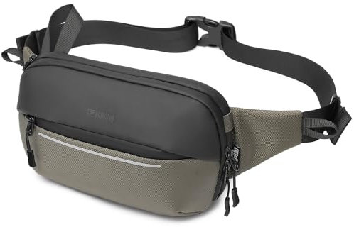 Huntvp Bauchtasche Herren Sport Hüfttasche Erweiterbare Gürteltasche Nylon Fanny Pack Multifunktional für Camping Wandern Reisen Outdoor Sport, Grün