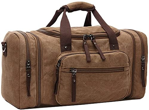 Fourre-Tout en Toile Unisexe, AIZBO Travel Carry on Duffles Sacs pour Le Week-End/Sac de Fin de Semaine pour Homme et Femme