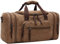 Unisex Canvas Holdall, AIZBO Travel Carry On Duffles Bags Overnight Weekend Weekender Bag for Men and Women (Expansion Capacity: 58 * 25 * 30cm) (Brown)