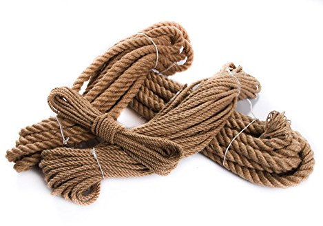 Unbekannt Juteseil Hanfseil Naturhanf Hanf Tau Tauwerk Handlauf Seil alle Stärken (Stärke: 8 mm, 50 Meter)