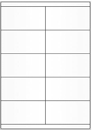 Wetterfeste Folienetiketten auf A4 Bogen, transparent - 105 x 55 mm - 1.000 Polyester Etiketten auf 100 Blatt, selbstklebende PET Aufkleber, matt