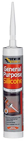 2 X General Purpose Clear Silicone Sealant Anti Fungal