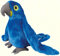 Ravensden Weicher blauer Hyazinth-Ara-Papagei, stehend, 28 cm
