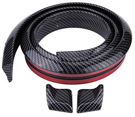 Akozon ArrièRe Becquet Voiture Universel Auto Protection des Pare-Chocs Forme du Corps à RéGlage Automatique avec Protection ImperméAble 1,5 mètres (Noir)