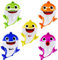 crayfomo Hai Helium Luftballons 24 Zoll, 5 Stück Hai Familie Luftballons für Sea World Shark Baby unter dem Motto Geburtstag Dekorationen Baby Shower Party Supplies …