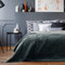 AmeliaHome Tagesdecke 170x270 cm Anthrazit Silber zweiseitig Steppung Velvet Samt Laila