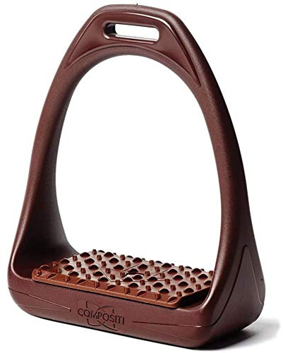 COMPOSITI Reflex 3D Wide Track Stirrups, Brown Stirrup/Brown Pad, 4.75 (465137BRN-475)