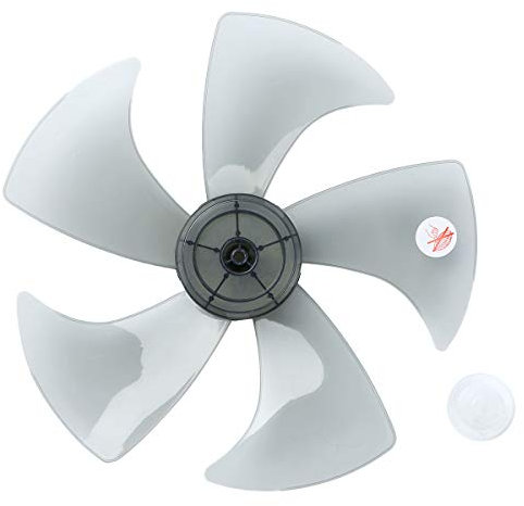 YiZYiF Pale de Ventilateurs Plastique Rechange pour Ventilateur de Table et Ventilateur sur Pied Diamètre de Trou 0.8 cm Gris 34 cm