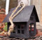 Rostalgie Metall Mini Windlichthaus Anthrazit 14 x 10 cm Garten Dekoration