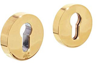 Sicherheitsrosette rund mit SKG Messing