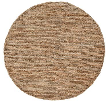 carpetfine Juteteppich Nala Rund Beige Ø 90 cm | Moderner Teppich für Wohn- und Schlafzimmer