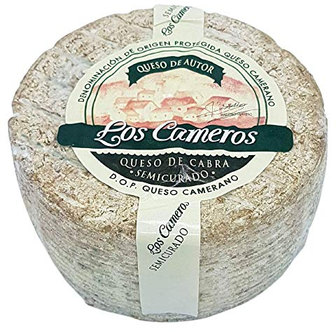 Queso de Cabra Los Cameros - Queso SemiCurado de Cabra - Peso Aproximado 800 gramos - Denominación de Origen Camerano - Queso elaborado con leche de cabra - Queso de la Rioja