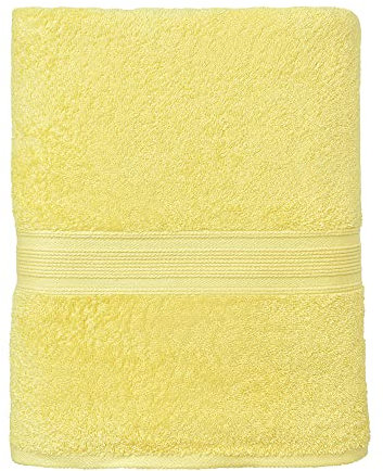 leevitex® Saunahandtuch XXL, flauschig und saugstark, 1 Saunatuch, 80 x 200 cm, Qualität 500 g/m², 100% Baumwolle - Gelb