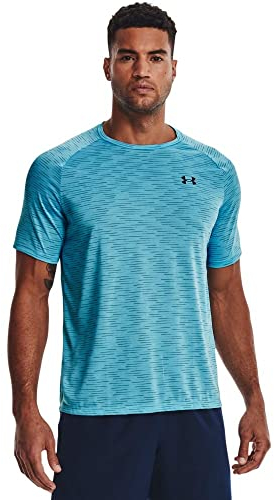Under Armour Men's Tech 2.0 5C Short Sleeve T-Shirt , Fresco Blue (481)/Black, Large