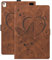 Rosbtib Coque pour iPad 9ème/8ème/7ème Génération 10,2 Pouces 2021/2020/2019 Doux PU Cuir Cover Case Stand Etui Flip Housse avec Fonction Veille/Réveil Automatique pour iPad 7/8/9 10,2 Pouces, Brun