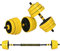 HOMCOM 30KG Dumbbell & Barbell Adjustable Set Plate Bar Clamp Rod Home Gym Sports Area Exercise Ergonomic