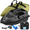Bilbear 500M GPS Fishing Bait Boat with 3 Hoppers, Hook Post and Bait Thrower - Carry Bag Included (Black)