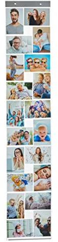 MIK funshopping Kartenvorhang Fotovorhang On Display Collage für Bilder, Fotos und Postkarten, Querformat, Fotowand Fotogalerie Fototaschen Fotohalter Taschenvorhang (20 Fotos 10 x 15 cm vertikal)