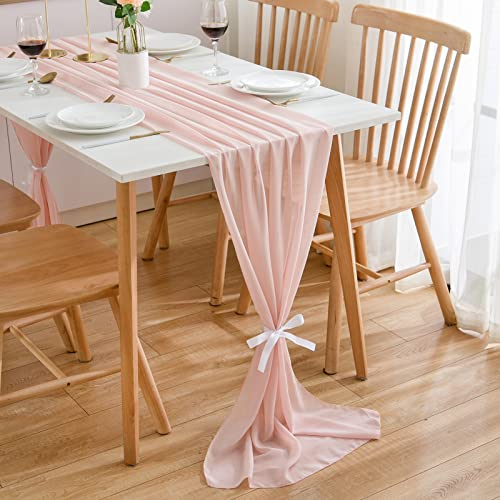 CHUQING Tischläufer 70 cm x 3 m Tischläufer Chiffon Stoff Hochzeit Tischdeko Geburtstag Frau für Geburtstage
