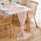 CHUQING Tischläufer 70 cm x 3 m Tischläufer Chiffon Stoff Hochzeit Tischdeko Geburtstag Frau für Geburtstage