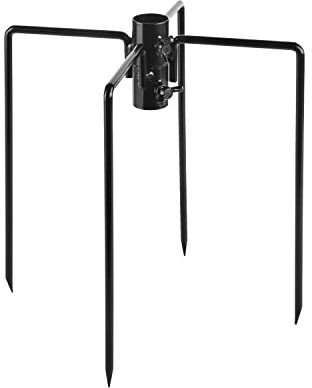 iBorn 1 Bird Pole Stabilizer 4 Prong Base for 1 Pole Stand Station Outdoor Hanging Hooks for Humming Bird Feeders for Outside Pole Stabilizer Metal Stabilizer for 1 Inch Pole, Pack of 1