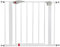 Baby Gate for Doors and Stairs, 10 cm Extension, Stair Gate Pressure Fit - No Screws, Child Stair Gate for Widths 75 to 85 cm, Dog Safety Gate One-Handed Opening to Both Sides, Metal, White/Grey
