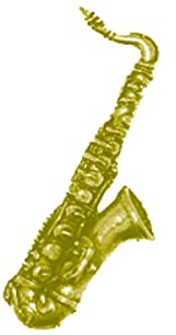 pp-m08 Saxophon-Anstecknadel mit Schmetterlingsverschluss, Gold-Chrom-Finish, englisches Zinn, mit Clip, Einheitsgröße, Metall, Solider Zinnstift