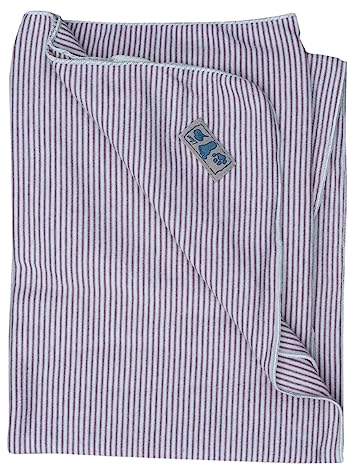 Lilano, Leichte Merino/Seide Ringel Babydecke, 70% Wolle (KBA), 30% Seide, 210Gr./m² (Mauve Geringelt)