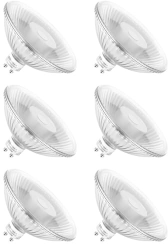NCC-Licht 6 x LED Leuchtmittel Glas Reflektor QPAR111 4W GU10 350lm warmweiß 2700K flood 24°