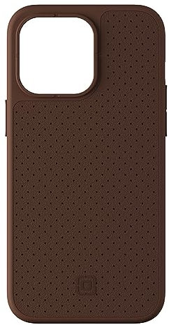 Incipio Cru. iPhone 15 Pro Max Hülle, Ultra Responsive Tasten & erhöhte Kanten, Wireless & 5G kompatibel, plastikfreie Recyclingverpackung & MagSafe kompatibel (Braunes Kunstleder)