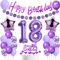 Palloncini Compleanno Ragazza Viola - Decorazione Torta e Festa per 18 Anni