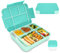 IJIAMY Bento Lunch Box Kids, Bento Box Lunch Box Adults with 5 Compartments and 1 Salad Dressing Containers, Snack Box for Kids and Adults Work School (Mint)