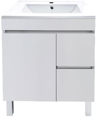 EL BAÑO MODERNO Juego Muebles de Baño con Lavabo - Mueble Baño con Lavabo - Lavabo con Mueble Compacto Preinstalado de Fábrica - Mueble Lavabo de Porcelana - Muebles de Baño con Lavabo