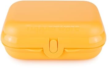 Tupperware Eco+ Kleiner-Twin (gr.2) orange Brotdose Brotbox Pausenbox Snackbox Sandwichbox Lunchbox (inkl. 1x Bio Saatgut)