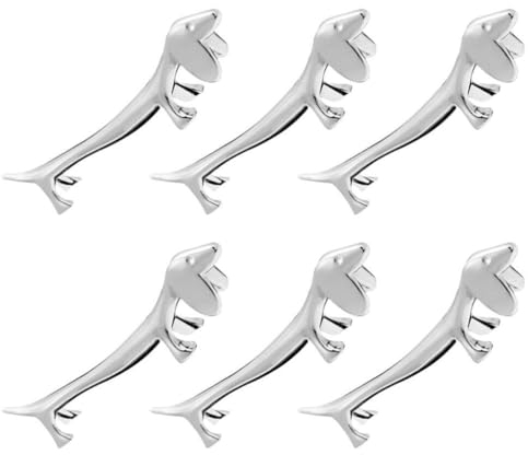 Ciieeo 6pcs Dog Shape Chopstick Rests Zinc Alloy Chopstick Racks Sliver Chopsticks Holder Cute Chopstick Rack Stand for Spoon Fork Chopstick Home Kitchen Table (Dachshund)