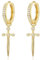 MILACOLATO 925 Sterling Silber Creolen Schwert baumeln Creolen für Männer Frauen Sterling Silber Huggie Ohr Piercing-Gold