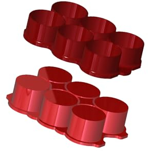 Cortador múltiple de 3,8 cm de diámetro x 6 círculos con empujador completo, Cortapastas