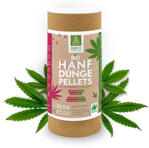 EMISTO | BIO Hanf Dünger | Organische Hanf Dünge Pellets | Bio Dünger Hanf Set - Chemiefrei | 500 g