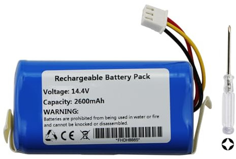 K KYUER Robot Aspirador Batería para CECOTEC Conga 2299, Conga 2299 Ultra Home X-Treme Robot Vacuum Cleaner CECOTEC ICR18650-14 2600mAh