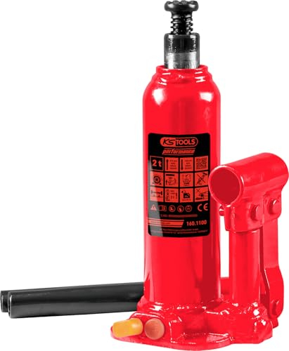 KS Tools 160.1100 Performance Hydraulischer Flaschenwagenheber, 2000 kg, Hubhöhe: 168-316 mm
