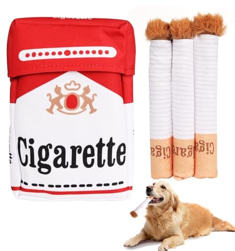 MOKIDO Interaktives Hundespielzeug - Quietschendes Plüsch-Hundespielzeug mit lustigem Kichern für kleine, mittelgroße und große Hunde