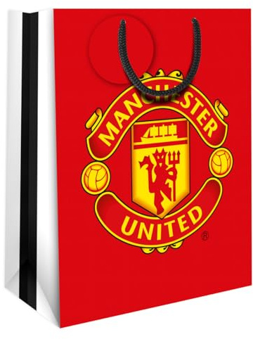 MANCHESTER UNITED FC GIFT BAG FOOTBALL THEME SMALL SIZE BIRTHDAY GIFT BAG