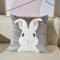 champracer Kuschelkissen Kinder, Weiche Flauschige Hase Motiv Zierkissen Sofakissen mit Füllung, Plüsch Kissen Dekokissen für Kinderzimmer Schlafzimmer Deko (Graues Kaninchen)