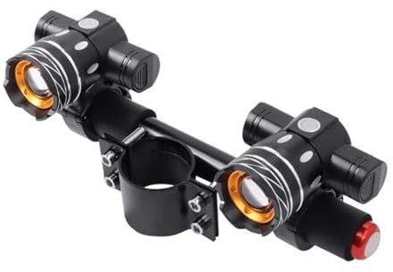 BWBVHRHZY Phare LED adapté for Scooter électrique Xiaomi M365 /Pro, Zoomable, Batterie 1200mAh, Rechargeable par USB, 150LM XM-L T6, Lampe Avant LED(for Max G30)